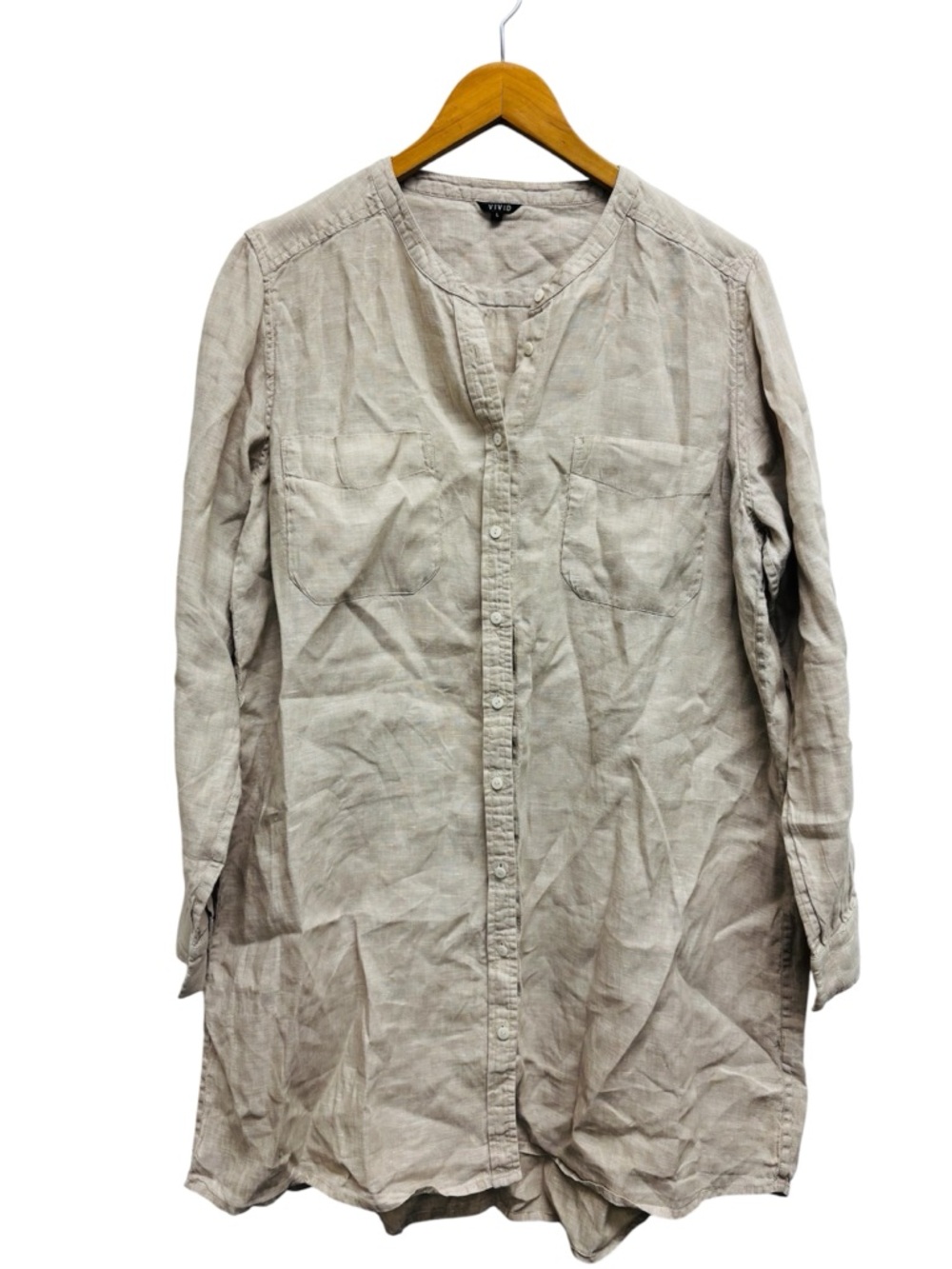 Vivid 100% Long Sleeve Shirt Dress